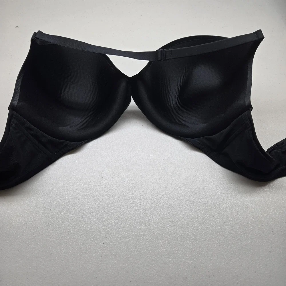 Cacique Women Bra‎ 42DD Black T Shirt Underwire Strap Adjustable
